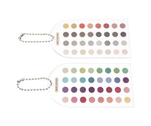 Tofficu 2pcs Acrylic Personal Colour Sample Cards for Autumn Season Colour Analysis, Efficient Consultation Tool with Beaded Chain, for Outfit Matching and Makeup, Suitable