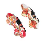 Tofficu 2pcs Adjustable Pet Cat Collars with Bow Tie, 1.0 * 28cm Nylon Bowknot Necklace for Cats and Small Dogs, Thanksgiving Pumpkin and Turkey Pattern, Soft Pet Supplies for Daily Wear