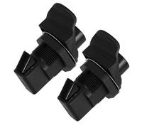Tofficu 2pcs Black Plastic Push Button Latch Lock for Cabinets and Rv Doors, Press-to-Lock Mechanism, Push-in Drawer and Furniture Door Catch, Suitable for Electrical Panels and Camper Use