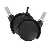Tofficu 2pcs Black Wheels Caster with Free Rotation and Lock Lightweight Plastic and Iron Cart Caster Wheels for Laundry Rack for Clothes Drying and Industrial Use
