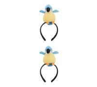 Tofficu 2pcs Blue Plush Bird Headband and Adults Comfortable All-day Wear Secure Fit Cartoon Animal Hair Accessory for Photos and Holiday Celebrations