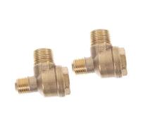 Tofficu 2pcs Brass Air Compressor Check Valve Port Threaded Non Return Valve Durable Corrosion Resistant Pressure Accessory for Piston Pump and Air