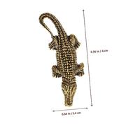 Tofficu 2Pcs Brass Alligator Charm Beads Spacer Beads for DIY Bracelets Necklaces Keychain Animal Lovers Gift Desktop Ornament