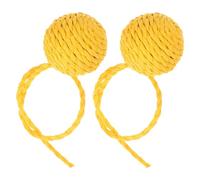 Tofficu 2pcs Cat Scratching Post Replacement Sisal Rope Ball with Tail Multifunctional Design Stylish Appearance Sturdy Jute Rope Indoor Use for Cats and Kittens
