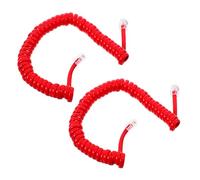 Tofficu 2Pcs Coiled Telephone Cords for Landlines Flexible Phone Line Cable Replacement Accessories for Desk Phones Red