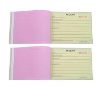 Tofficu 2pcs Contractor Receipt Book 3-Part Carbonless Invoice Receipt Booklet 5.74" X 4.13" for Small Business Purchase Orders and Rent Payment Records