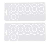 Tofficu 2pcs Cross-Stitch Template Plastic Quilt Stencils for Borders and Patterns Quilting Stencils for Hand and Machine Quilting Fits Beginners and Professionals Easy to Use
