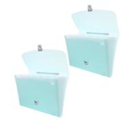 Tofficu 2pcs Expanding Accordion Folder Organizer with Labeled Pockets for Documents File Storage for Office and School Flexible Receipt and Paper Holder in Candy Green