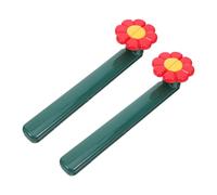 Tofficu 2pcs Foldable Plastic Book Stand Floral Design - Portable Adjustable Recipe and Reading Book Holder for Desk, Kitchen, and Home Use