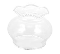 Tofficu 2pcs Glass Candle Lamp Cover Transparent Delicate Glass Craft Lampshade Durable Oil Lamp Shade for Indoor Decoration