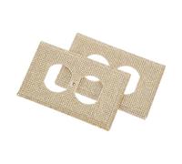 Tofficu 2pcs Golden Bling Switch Plate Outlet Covers with Rhinestone Decoration, Shiny Electrical Wall Plate Covers for Home, Living Room, Bedroom and Office
