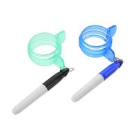 Tofficu 2pcs Golf Ball Marking Tool with Line Stencil and Golf Marking Pen Wear-resistant Abs Material Easy Operation for Putting