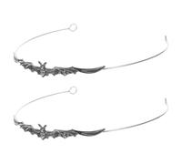 Tofficu 2pcs Halloween Bat Crown Hair Bands Zinc Alloy Hair Accessories for Party and Shows, Chic and Elegant Headbands Creating New Hairstyles, Halloween Costume Accessory