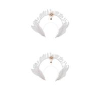 Tofficu 2pcs Halloween Nun Circular Headpiece Crown Headband for Women Mary Goddess Tiara Hair Accessories for Party Cosplay Masquerade Costume