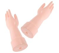 Tofficu 2pcs Hand-shaped Ring Display Stand for Merchants, Beige Pe
