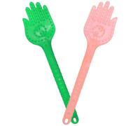 Tofficu 2pcs Handheld Body Massage Pat Back Massage Stick PVC Material Green and Orange for Relaxing Acupoint Tapping Therapy and Muscle Relief