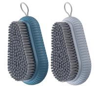 Tofficu 2pcs Hands Washing Brush Nail Brush Soft Plastic Bristles Easy to Grip Creative Design for Nail Cleaning