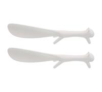 Tofficu 2pcs Long Handled Plastic Shoe Horn for Seniors and Pregnant Women Squirrel Shape Cartoon Design Portable Travel Shoe Horn with Hygienic in White