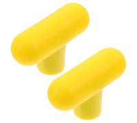 Tofficu 2pcs M10 Rotating T Handle Grip for Gym Equipment, Yellow | PP and Pa Build, 360 Degree Turn Mechanism, for Resistance Bands and Home Strength Training
