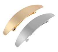 Tofficu 2pcs Metal Hair Pins with Strong Hold Grip Gold and Silver Brushed Finish Hair Barrettes for Women Suitable for Daily Styling and Formal Events