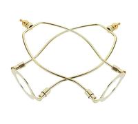 Tofficu 2pcs Metal Lampshade Horn Brackets Lamp Shade Harp Holder for Table and Floor Lamps Alloy Frame with Middle Rust Resistant Lighting Accessory