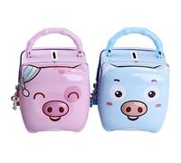 Tofficu 2pcs Metal Piggy Banks Money Tins for Boys and Girls Girls Diy Savings Bank Decorative Decor