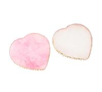 Tofficu 2pcs Nail Color Pallet Nail Art Mixing Tray Resin Agate Blending Lipstick Mixing Foundation for Art Craft Amateurs and Professional Manicure People at Home