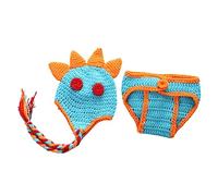 Tofficu 2pcs Newborn Dinosaur Photo Outfit Knitted Hat Pants Unforgettable Photography Costumes Newborn Accessories for Months