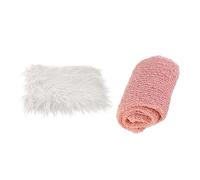 Tofficu 2pcs Newborn Set Soft Breathable Wraps for Photography Props and Bath Use White Pink