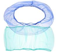 Tofficu 2pcs Parrot Cage Cover Elastic Bird Cage Netting Dustproof Mesh with Drawstring, Large Size 30cm Height Perimeter 140-180cm, Blue and Green Birdcage Accessories for Pet Birds