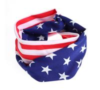 Tofficu 2pcs Patriotic Headbands with American Flag Pattern, Breathable and Wrinkle Free Cloth Head Wraps for Daily Wearing and Patriotic Events Random Color