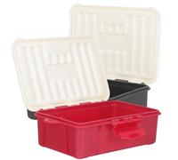 Tofficu 2pcs Plastic Playing Card Box with Snaps Closed Design and Easy to Carry Empty Cards Storage Case for Poker Boxes with Lid and Jewelry Storage at Parties in Small Bags