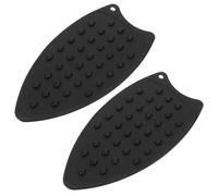 Tofficu 2pcs Portable Silicone Ironing Protective Mat with Hanging Hole, Thickened Cushioned Heat Resistant Pad for Steam Irons and Tabletops, Water Protection and Burn Mark Prevention