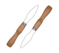 Tofficu 2pcs Quick Buckle Threader Wooden Handle One Hand Buttons Hook Assist Device Tools for Seniors Buttons Tool for Disabilities for Quick Clothing Fixer