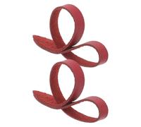 Tofficu 2pcs Recurve Bow Accessories Finger Sling in Red Leather Universal Compatibility with Stable Aim Assist for Target Practice and Competitive Sessions