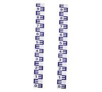 Tofficu 2pcs Self-Adhesive Water Depth Measuring Stickers Blue Reflective Tape for Fish Tanks and Pools Accurate Water Level Scale with Clear Markings and Lightweight Portable Design