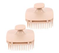 Tofficu 2pcs Shampoo Brush Hair Scalp Brush with Soft Silicone Bristles Ergonomic Square Design Promotes Circulation Self Cleaning for Shower Routine