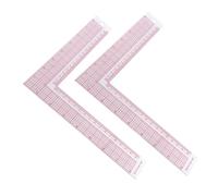 Tofficu 2pcs Shaped Sewing Square Ruler with Built-in Scale for Precise Fabric Measurements Lightweight Tailor Tool for Garment Pattern Drafting and Dressmaking Design