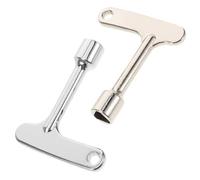 Tofficu 2pcs Shaped Triangle Elevator Keys Set for Subway and Heavy Equipment Locks Broad Compatibility Easy to Use Plumbing Bleed and Emergency Lift Door Tools Random Color