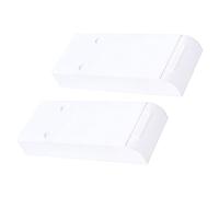 Tofficu 2Pcs Under Table Drawer Adhesive Pen Box Stationery Storage Container with Self Adhesive Abs Material for Office Classroom Home Use Space Saving Organizer