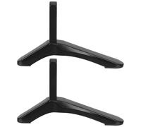 Tofficu 2pcs Universal Tv Stand Legs Tabletop Tv Support Base Black Metal Riser Bedroom Office Living Room