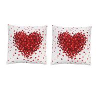 Tofficu 2pcs Valentine’s Day Heart-shaped Decorative Pillow Covers, Creative Soft Sofa Back Cushion Cases for Home Living Room, Supple Fabric Throw Pillow Covers