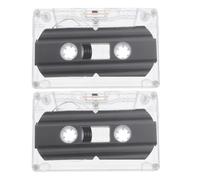 Tofficu 2pcs Vintage Blank Cassette Tape Wall Decor Rustic Material with Delicate Round Edges DIY Audio Tape Decoration for Home and Party Retro Style Accessories