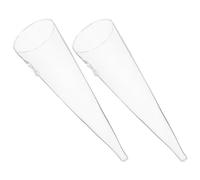 Tofficu 2pcs Wall-mounted Glass Hydroponic Flower Holders Cone-shaped Hanging Vases for Indoor Plant Propagation and Home Décor