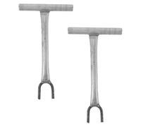 Tofficu 2pcs Water Valve Shut Off Tool with 3cm U-Shaped Clamp, 27cm Long Plumbing Pipe Wrench Set for Buried Valve Repair and Water Pipe Maintenance