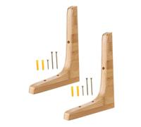 Tofficu 2pcs Wooden Shelf Brackets Triangle Wall Mounted Heavy Duty Corner Braces for Floating Shelf Support for Flower Racks and Extra Storage