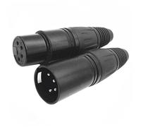 Tofficu 2PCS Xlr Connectors Male and Female Audio Microphone Cable Plugs with Plastic Shell for Balanced Signal Transmission and Dmx Lighting Equipment