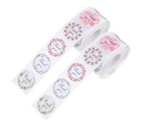 Tofficu 2rolls Thank You Stickers Self-Adhesive Floral Design Labels for Weddings Showers and Birthday Parties Stickers Per Roll Versatile Decorative Seals for Small Business Packaging
