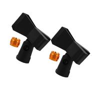 Tofficu 2sets Mic Clip for Stands of Microphone Stand Holder Male to Female Adapter Nonslip Design for Wired Wireless Mics