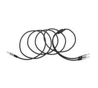 Tofficu 3.5mm Stereo Headphone Jack Splitter 2m Braided Cable | Tangle-resistant Design for Home and Podcasters, Flat Flexible Wire, Suitable for PC and Stereo Receivers